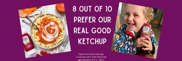 Real Good Ketchup, survey children loving the product