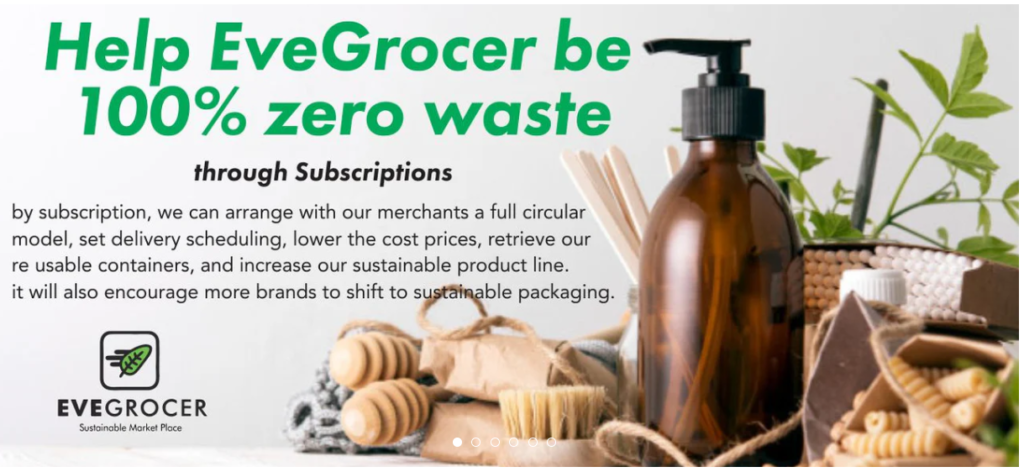 EveGrocer sustainable shopping brand zero waste