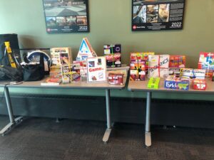 Ann Arbor District Library in MI Library of Things, photo of a table with toys Ann Arbor District Library in MI Library of Things, photo of a table with toys
