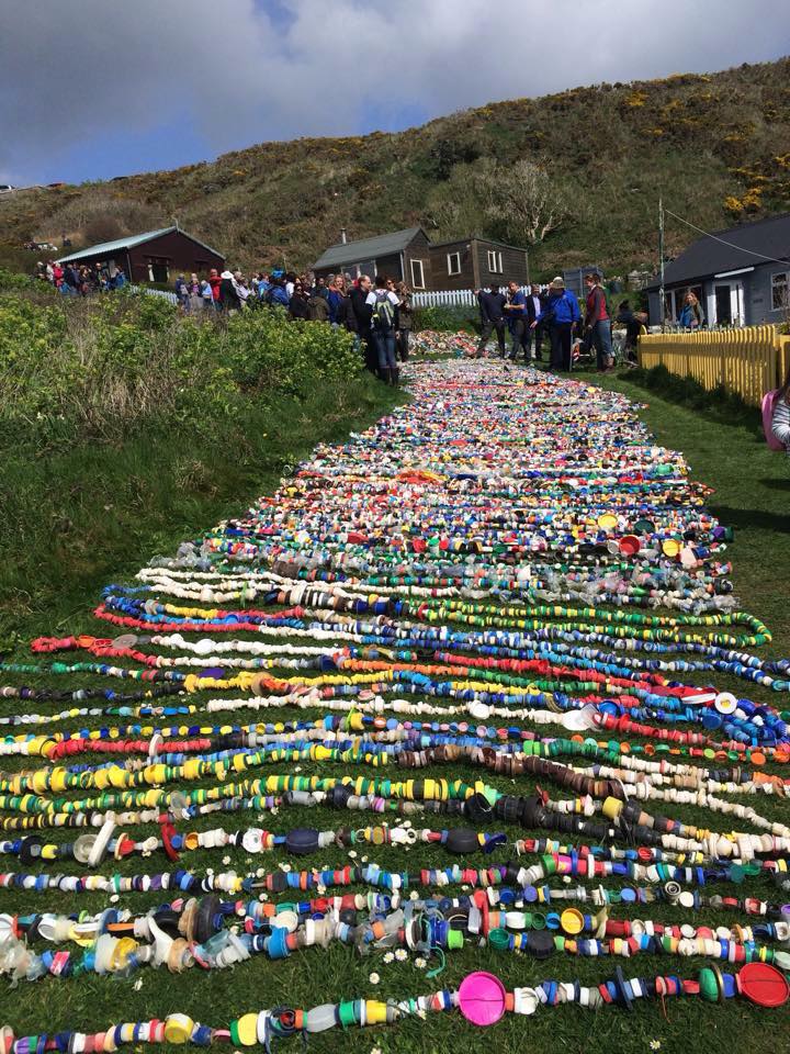 Sustainable design and art - bottle tops from Cornwall