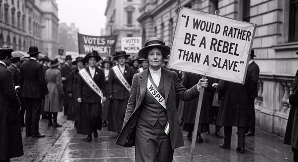 Emmeline Pankhurst quotes, I would rather be a rebel than a slave